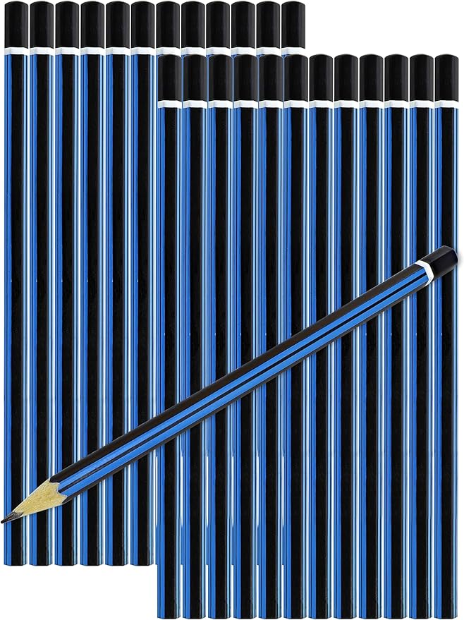 Emraw 2B Pencils Pack Bundle for Tests Exam Writing Drawing Sketching - Bulk Pack of 24 Pencil