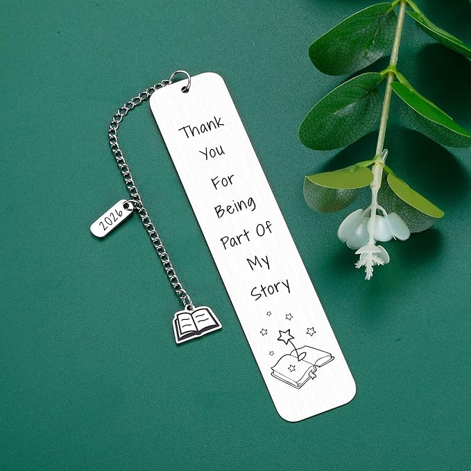 Teacher Appreciation Gifts Thank You Teacher Gifts Bulk End of School Year Gift for Women First Day of Senior Welcome Back to School Supplies Thank You for Being Part of My Story Bookmark Christmas