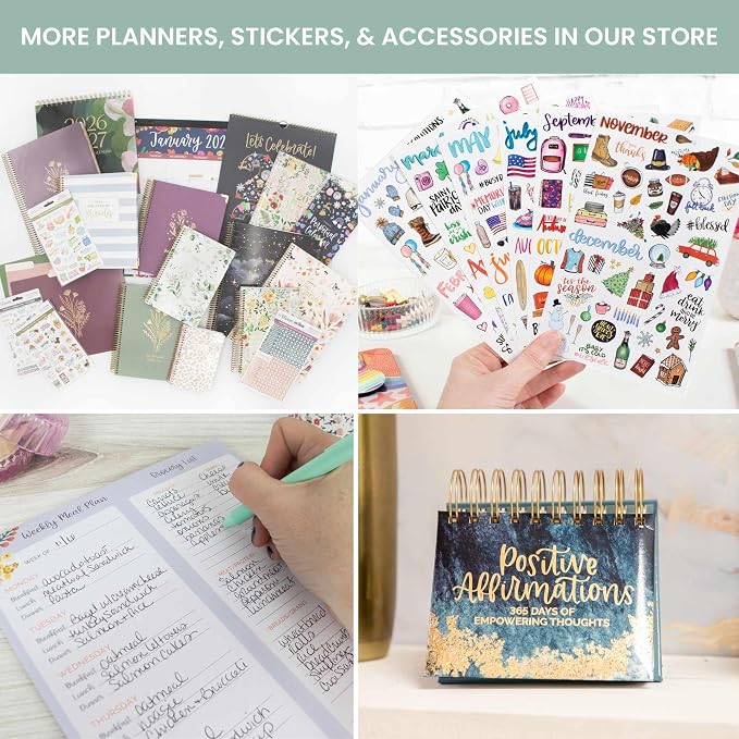 bloom daily planners 2026 Pocket Planner - 4” x 6” - (January 2026 - December 2026) - MINI Weekly/Monthly Agenda Organizer & Calendar Book - Wildflower Mountainside