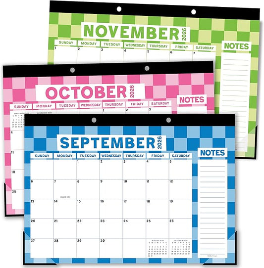 Hadley Designs Large Teacher Desk Calendar 2026-2027 - Desktop Calendar 2026, 18-Month Desk Calendars for Home, Office & Classroom, Cute Classroom Must Haves, Teacher Appreciation Gifts