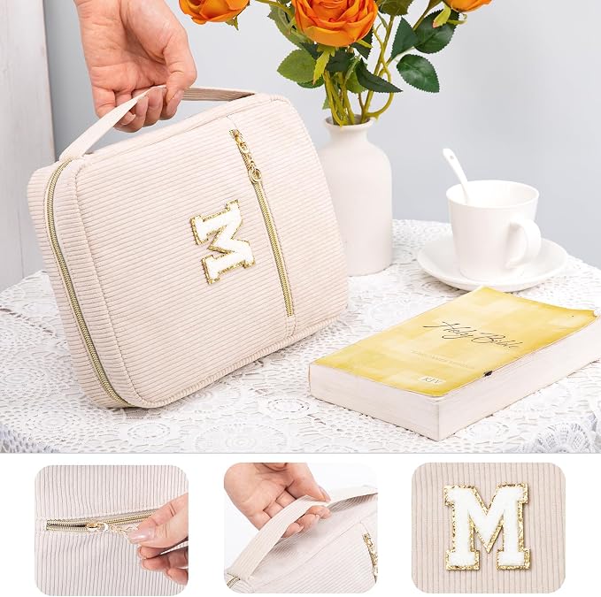 Bible Cover for Women, Initial Personalized Bible Gift - Bible Case for Men - Bible Holder - Bible Bag - Bible Carrier - Bible Carrying Case with Pockets for Bible Study Suppliers, Bible Accessories