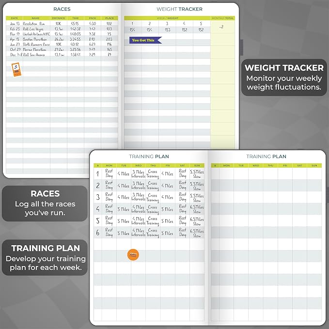 Clever Fox Running Log Book – Complete Run Training Tracker Journal – Runners Planner, Track Gifts & Stuff For Runners, Women & Men (Gray)