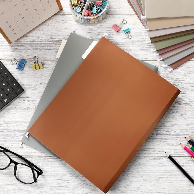 Yaomiao 24 Pack Hanging File Folders 3 Pleats Letter Size File Cabinet Folders with 1/5-Cut Adjustable Tabs Expandable Document Cabinet Colored for Home Desk Office Organization(Pastel Color)