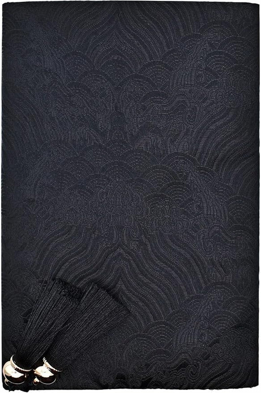 BLBMH 6x9 Bible Book Cover for Women, Non-Stretch Fabric Protector for Paperback, Soft Cloth Sleeve with Bookmark for Journals Notebooks | Privacy Reading Gift - Chinese Black