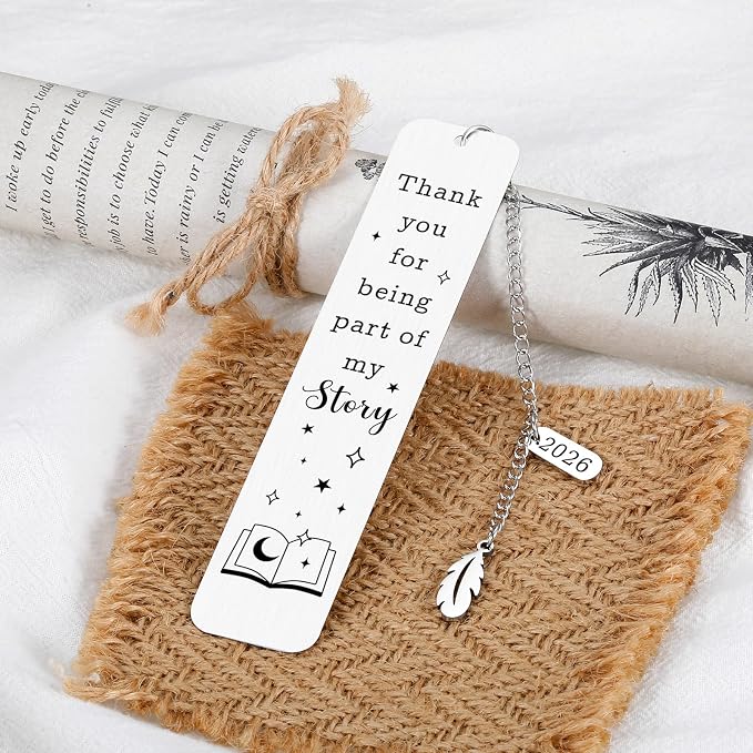 Teacher Appreciation Gifts for Women Men 2026, End of Year Gifts for Teacher, Bookmarks for Teachers, Thank You Gift for Teachers, School Supplies, Retirement Gift Thank You for Being Part My Story