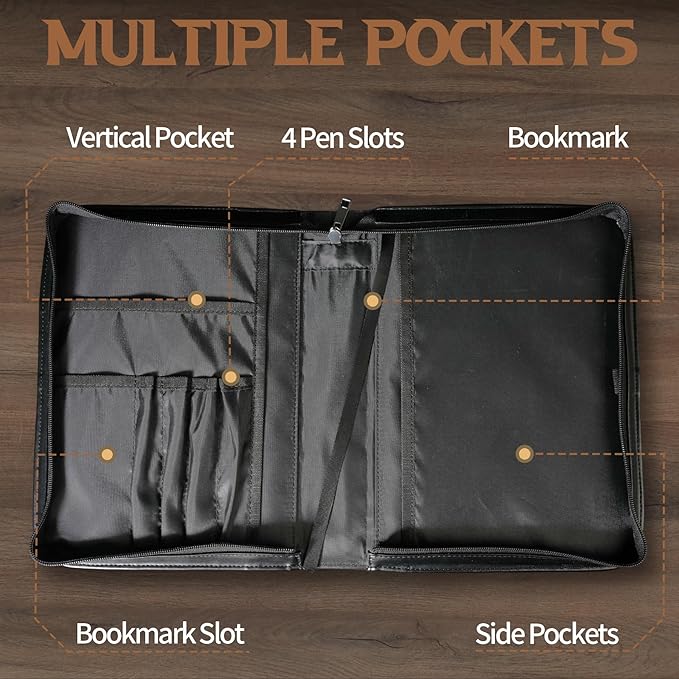 Bible Cover Case for Men Large Armor of God Bible Carrying Case with Durable Handle & Zipper Bible Study Accessories for Boys