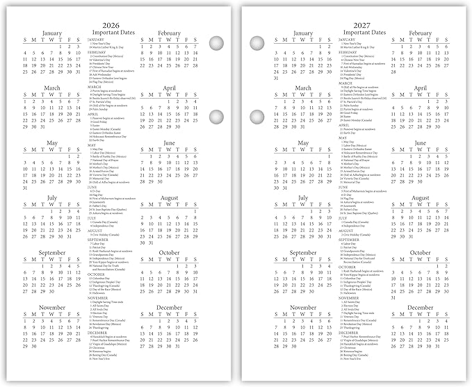 AT-A-GLANCE 2026 Desk Calendar Refill, Daily, 3-1/2" x 6", Standard, Loose-Leaf, Photographic (E4175026)