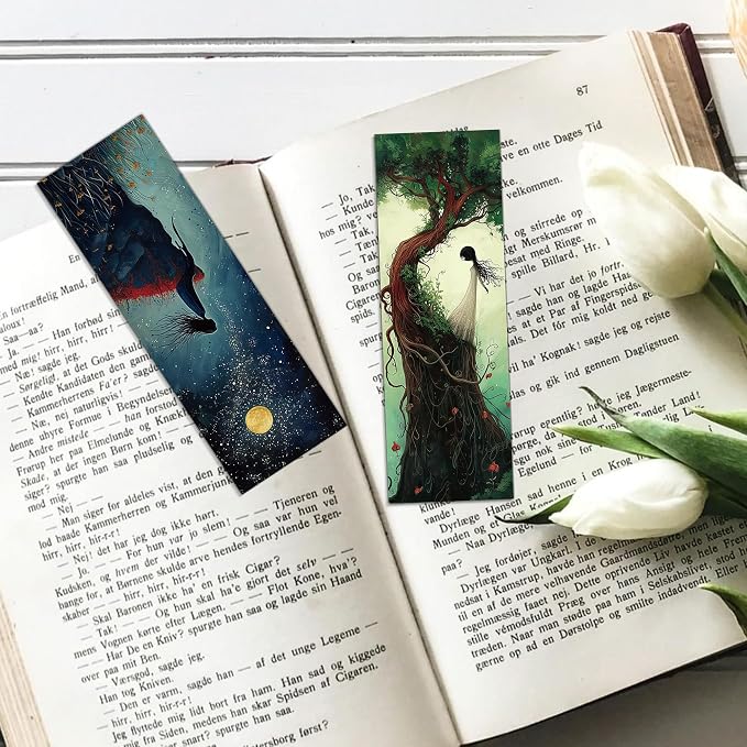 60 Pcs Gothic Fairytale Bookmarks Bulk, Dark Fantasy Paper Book Marks Bulk for Reading Women, Dark Academia Merch Book Lover Gifts for Women Girls School Office Supplies