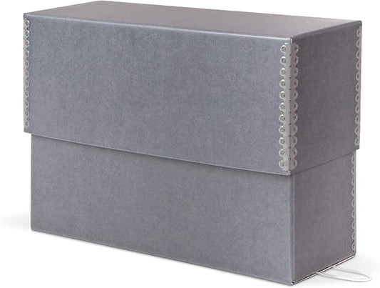 Gaylord Archival Blue/Grey Letter Size Document Storage Box with Separate Lid - 5W x 12 1/4L x 10 1/4" H