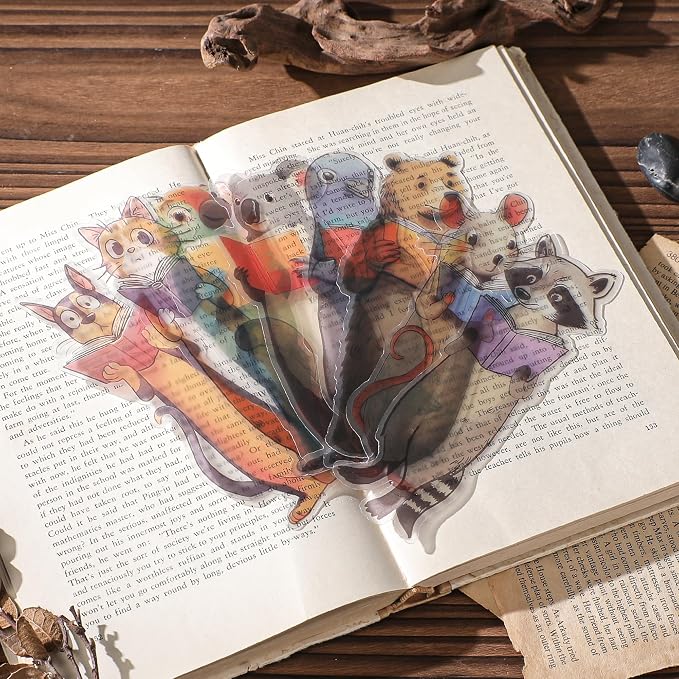 Cute Animals Bookmark Gifts - 8 Pcs Cartoon Koalas Cats Dog Bookmarks for Women Students Book Lovers Funny Page Markers Home Reading Accessories Bookish Gift for Birthday Christmas