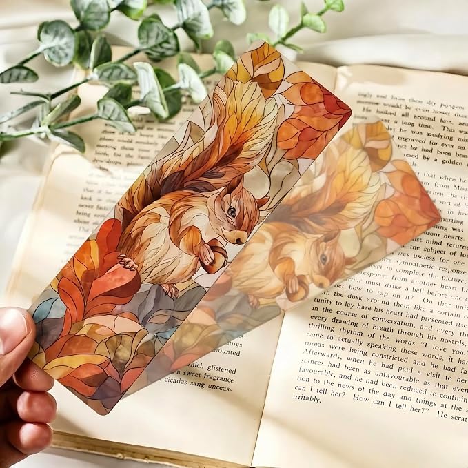 Cute Animals Bookmark Gifts - 10 Pcs Fantasy Woodland Stained Glass Bookmarks for Women Men Book Lovers Students Pretty Page Marks School Reading Accessories Bookish Birthday Graduation Gift