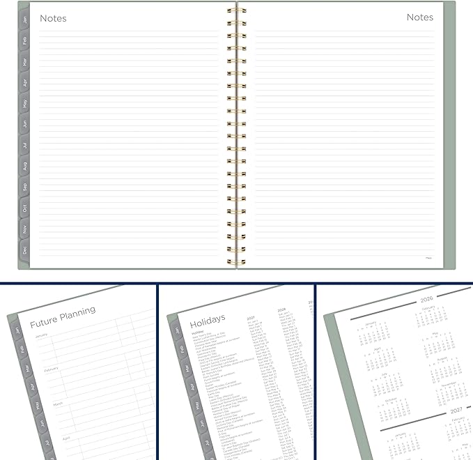 Mead 2027 Planner, Weekly & Monthly, 15-Month Oct-Dec, 8.5" x 11", Soft Grass (CRW6209327)