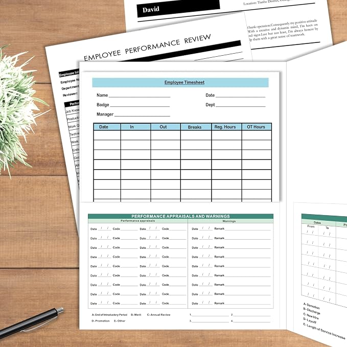 Employee File Folders, 25-Pack Heavy Duty Cardstock, Letter Size 9.5x11.5, Secure 2-Pocket Design for HR Document Organization & Storage (Green)