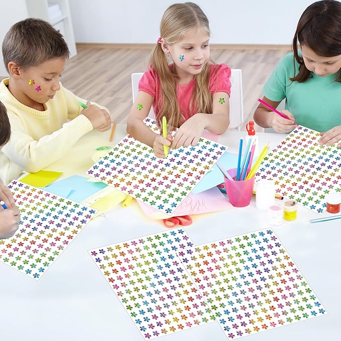 2808pcs Flowers Stickers for Kids Reward,0.6"Rainbow Flowers Stickers,for School,Classroom,Student,and Teacher Supplies,Behavior Reward Charts