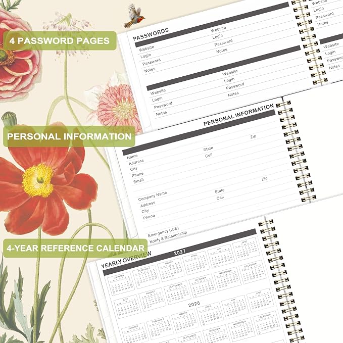 2027-2029 Monthly Planner - Monthly Planner 2027-2029, Jan. 2027 - Dec. 2029, 3 Year Planner with Colorful Tabs, Thick Paper & Twin-Wire Binding, 36 Month Calendar, 9”x11”