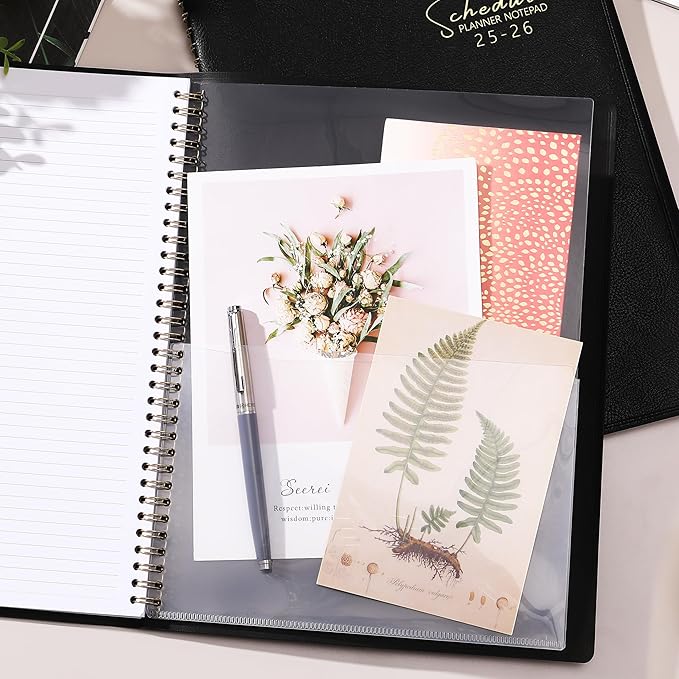Planner 2026-2027 - Business Planner 2026-2027, 3-Tier Schedule Planning Notepad, JUL 2026 - JUN 2027, Appointment Book, 8.74" x 11.38", 60 Minutes Intervals + Leather Cover + Monthly Tabs + Pocket - Black