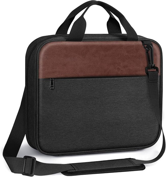 FINPAC Large Bible Cover, Carrying Book Case Church Bag Bible Protective with Zippered Pocket and Handle, Gift for Men Women