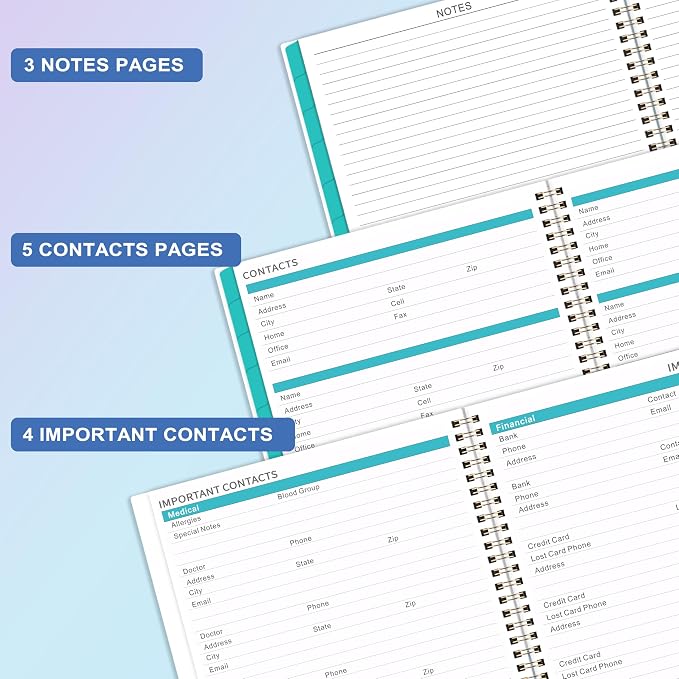 2026-2027 Monthly Planner - 2026 Planner from Jan. 2026 - Dec. 2026, Monthly Calendar 2026 With Tabs, Inner Pocket, 8.5'' x 11''