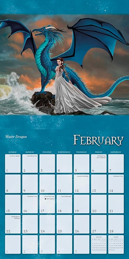 Dragon Witches 2026 Wall Calendar, 12-Month Fantasy Calendar — The Art of Nene Thomas, 12" x 12", Monthly Calendar and 2026 Planner with Large Grids for Office or Home