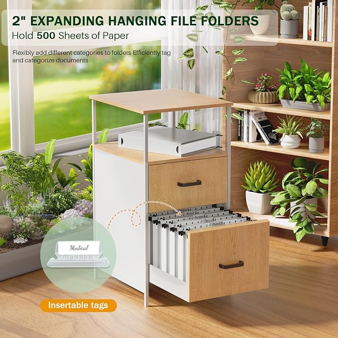 12 PCS Hanging File Folders Letter Size, Plastic Hanging Folders, Extra Capacity 2 in Heavy Duty Reinforced Grey Hanging Files Filing Cabinet Folders Letter Size for/Bulk Files/Medical Charts