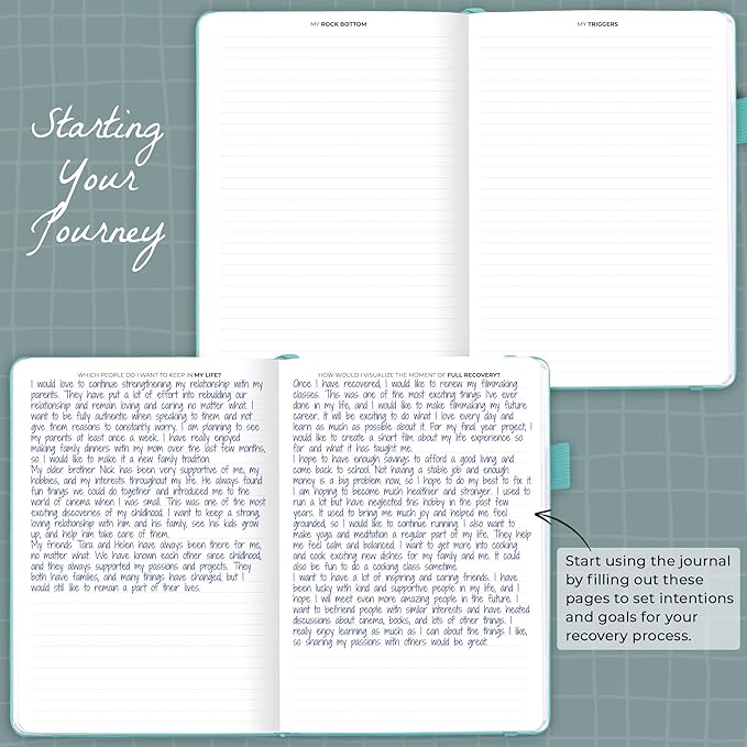 Clever Fox Addiction Recovery Journal – Addiction Treatment Planner & Workbook – Daily Sobriety Journal for Recovery Progress, A5 (Turquoise)