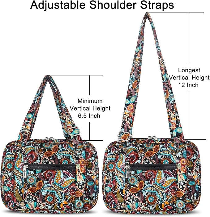 Bible Cover for Women with Adjustable Straps, Extra Large Study Bible Carrying Case Bag with Zip Pocket, 11.3x8.3x2.7 Inches