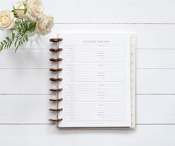 BetterNote Finance Plan Refill for Discbound Notebooks, Bill, Account, Expense, Budget, Debt Snowball, Fits Levenger Circa, The Happy Planner, Arc Systems, TUL, Talia, 1 Year Supply (9-Disc, 7"x9.25")