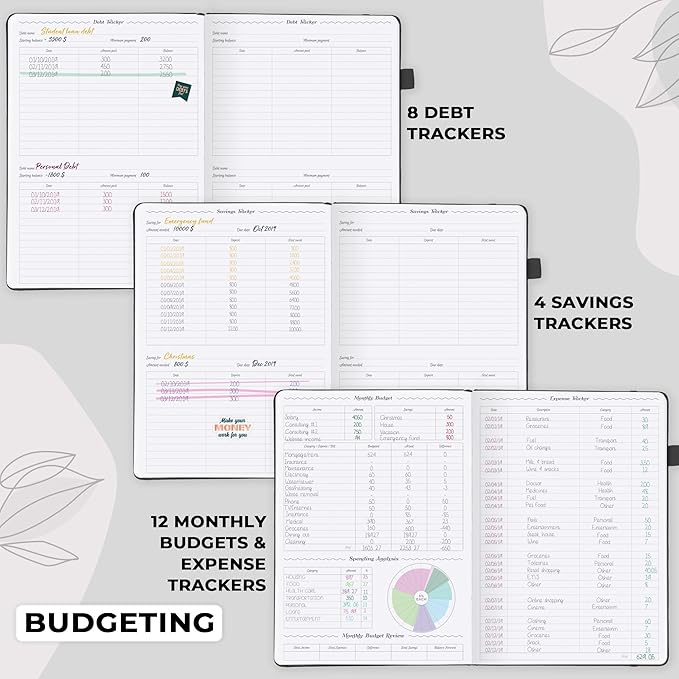 GoGirl Planner PRO Schedule - Undated Planner with Hourly Time Slots, Monthly, Weekly & Daily Organizer, Appointment Book for time Management, 7"x10" Hardcover, Lasts 1 Year - Black