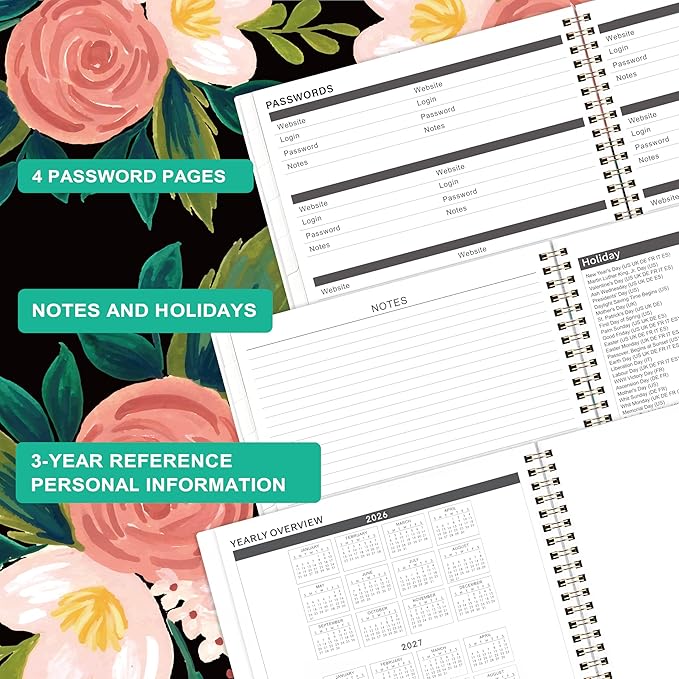 2026-2028 Monthly Planner/Calendar - 2 Year Planner, Jul 2026 - Jun 2028, Monthly Calendar 2026-2028 with Two-Side Pocket, 9'' x 11'', Tabs, Sturdy Binding