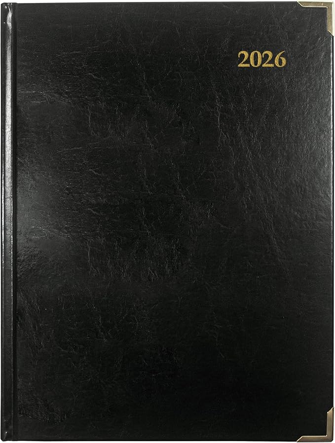 Brownline® 2026 Executive Daily Planner, Appointment Book, 12 Months, January to December, Sewn Binding, 10.75" x 7.75", Black, Trilingual (CBE514-26)