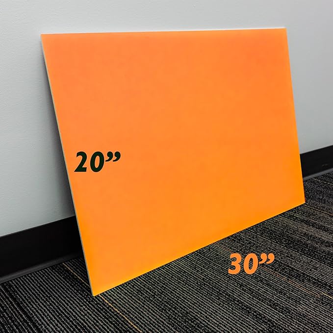 BAZIC Products Foam Board 20" X 30" Neon Orange, Colored Foam Boards 3/16 Inch Thickness, Presentation Signboards School Craft Project Framing Display, 25-Pack