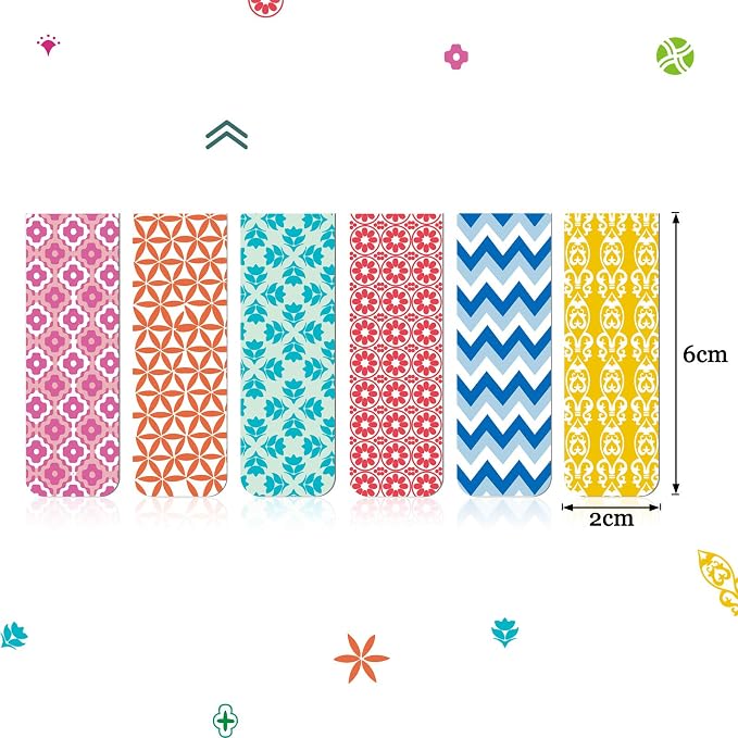 Zonon 24 Pcs Magnetic Bookmarks Bulk Clips Colorful Classic Magnetic Page Markers Page Clips Bookmark Funny Bookmark Gifts for Reading Lover Party Favor Office Reading Supplies
