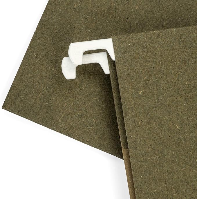 Blue Summit Supplies Hanging File Folders Extra Capacity 1 inch, Hanging File Folders 1 inch Expansion, Designed for Bulky Files and Charts, Letter Size, Standard Green, 25 Pack