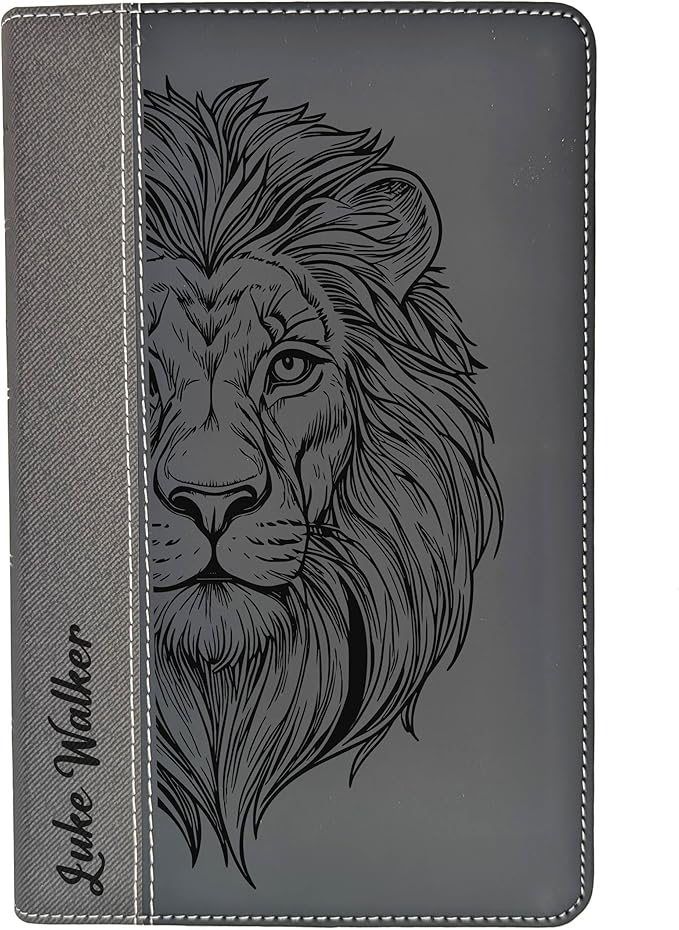 Farm and Posh Personalized NIV Personal Bible with Crown of Thorns | Large Print (Black Lion Front)