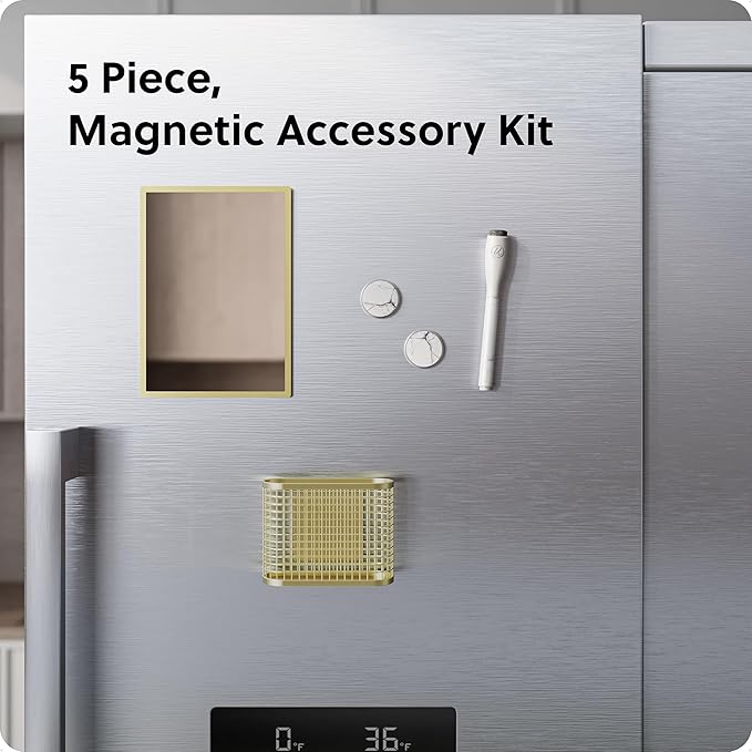 U Brands Magnetic Locker Accessories and Decorating Kit, Back to School Essentials, Mirror Markerboard, Gold Magnetic Cup, Marble Magnets and Dry Erase Marker