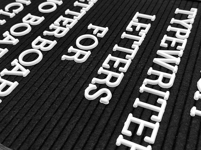 Felt Letter Board Letters Set - Pre-cut 418pcs Nonstandard 1inch White Typewriter Letters Only (No Board Included)