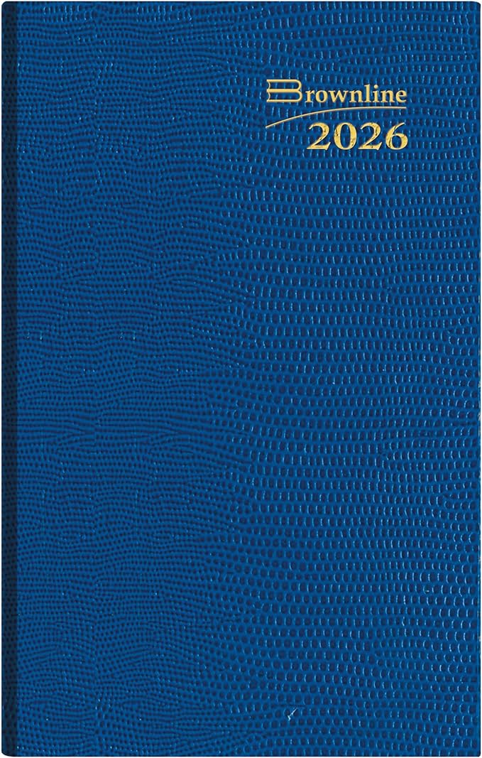 Brownline® 2026 Traditional Daily Pocket Planner, Appointment Book, 12 Months, January to December, Perfect Binding, 4.75" x 3", Assorted Colors (CB301.ASX-26)