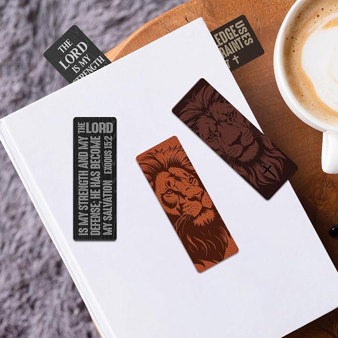 Christian Bookmarks for Men Bulk, 100 Pcs Bible Verse Lion Scripture Book Marks for Reading, Religious Paper Page Markers for Bible Study Church, Man of God Christian Gifts for Fathers Day Graduation