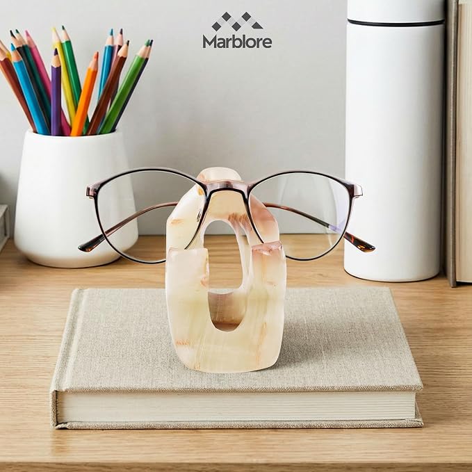 Marble Cell Phone Stand Holder Green Onyx 4'' Phone Stand, Key & Sunglasses Organizer, Pen & Pencil Holder For Valentine Decor desk accessories, Office Stationery Storage