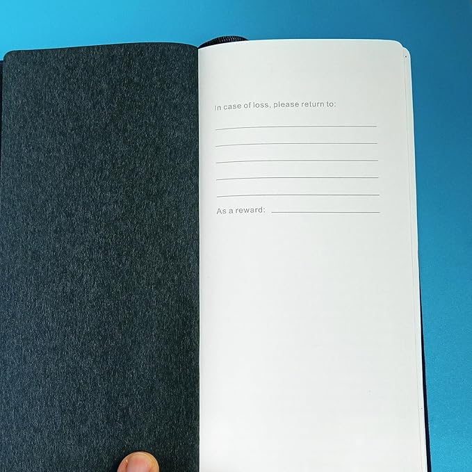 Undated Weekly Planner A6 Size - Weekly & Monthly Pocket Organizer, Portable Travel Notebook, Office Schedule Book,Gift Idea (Blue with a Clear Cover)