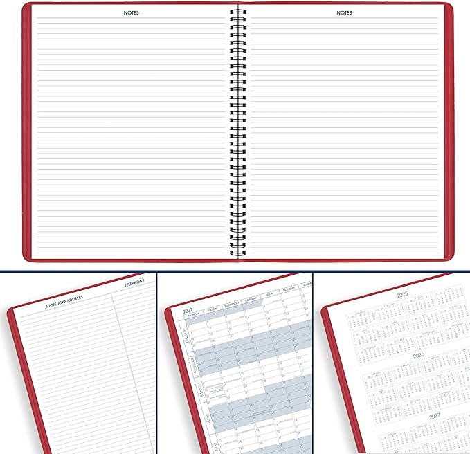 AT-A-GLANCE 2026 Planner, Monthly, 15-Month, 9" x 11", Large, Red (702501326)
