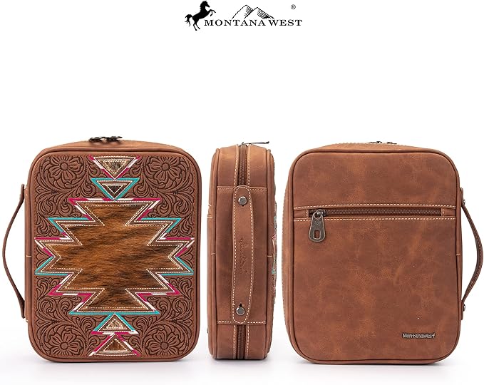 Montana West Western Style Embroidered Bible Covers for Women Men Book Carrying Case Church Bag Outdoor Bible Protective