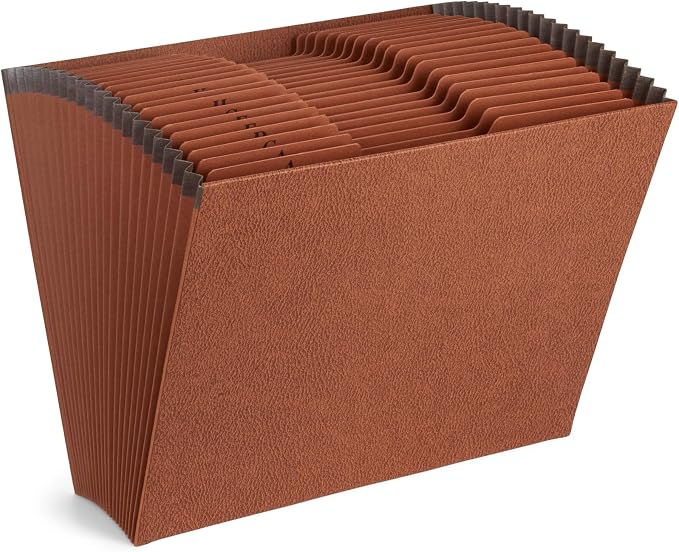 Blue Summit Heavy Duty A-Z Accordion File Organizer Letter Size, A to Z Accordion File Organizer, Alphabetical, Expanding 21 Pockets for Documents