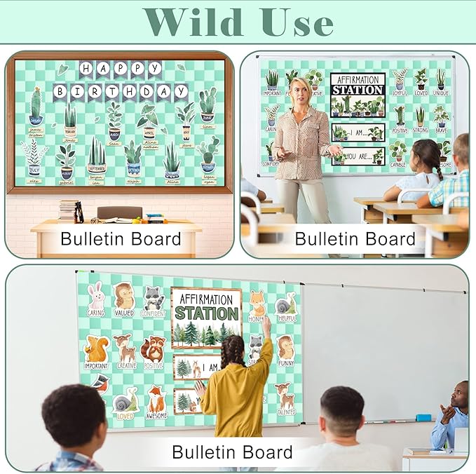 Green Checked Bulletin Board Roll Green Reusable Waterproof Erasable Background Wrinkle Resistant Poster Non-Woven Fabric Bulletin Board Roll for Spring Classroom Decor Wrap Paper Crafts 15.55" x40ft