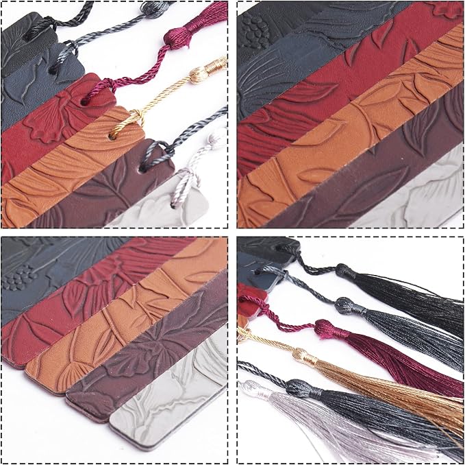 12 Pcs Pastel Leather Bookmarks Colorful for Women Students Teachers Book Lovers Reading Supplies(12colors6)