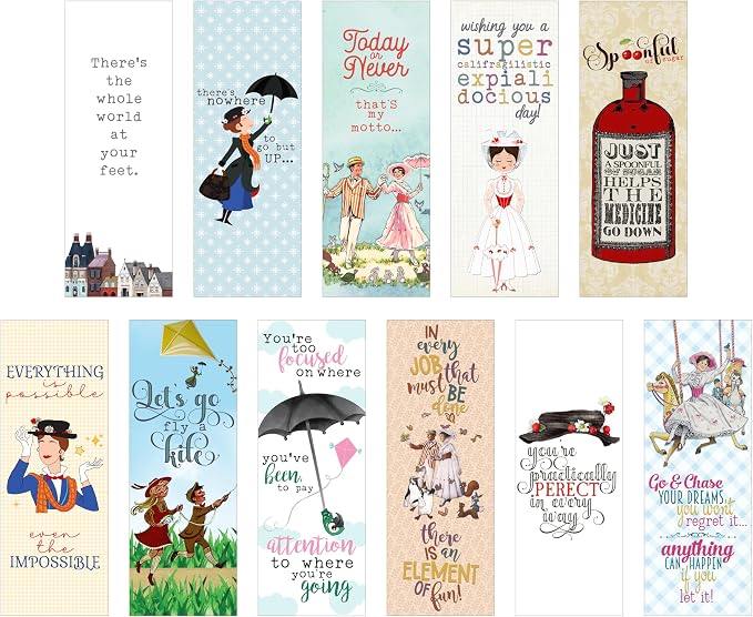 Mary Inspirational Bookmarks, Beloved Musical Book Themed Page Markers with Tassels, Set of 10