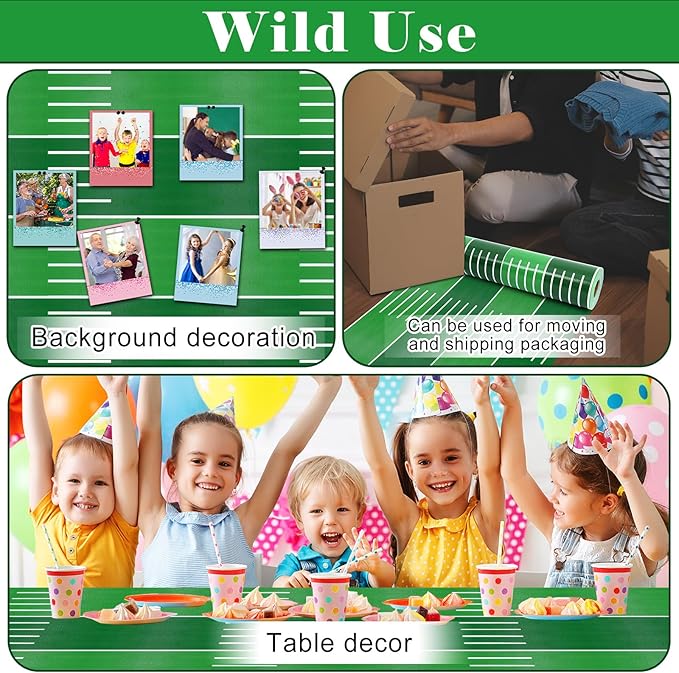Football Bulletin Board Roll Reusable Waterproof Erasable Sport Theme Non-Woven Fabric Bulletin Board Fade Resistant Wrinkle Resistant Sports Poster for Classroom Decor Wrap Craft 15.55" x20ft