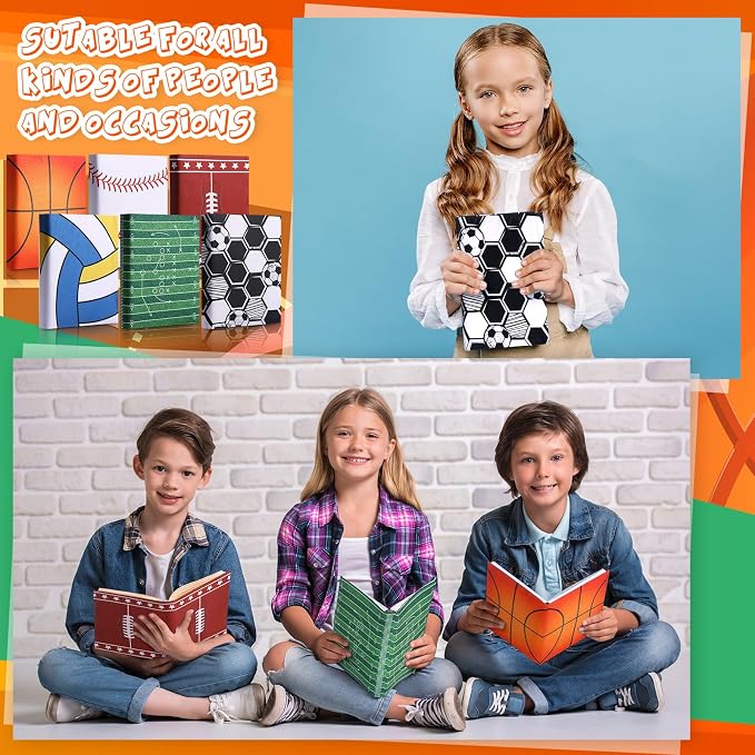 Fuyoooo 6 Pcs Stretchable Book Covers up to 9 x 11 Inches Nylon Fabric Jumbo Book Sleeves Washable Durable Reusable Cover Protector for Hardcover Textbooks Notebook(Balls)