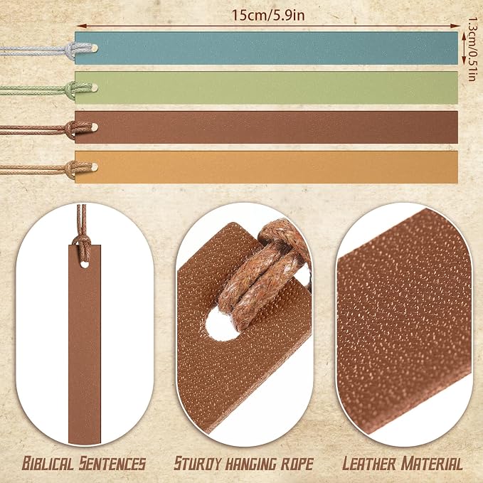 Kosiz 12 Pcs Leather Bookmarks Colorful Engravable Blank Leather Bookmarks Back to School Gifts for Men Women Teachers Students Book Lovers Reading Supplies(Light Color)