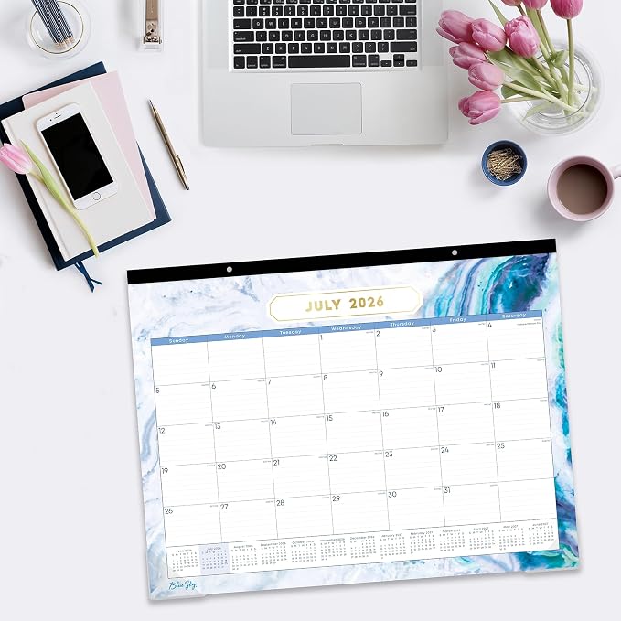 2026-2027 Blue Sky Gemma 17" x 22" Academic Monthly Wall Calendar, Assorted Colors (141377-A27)